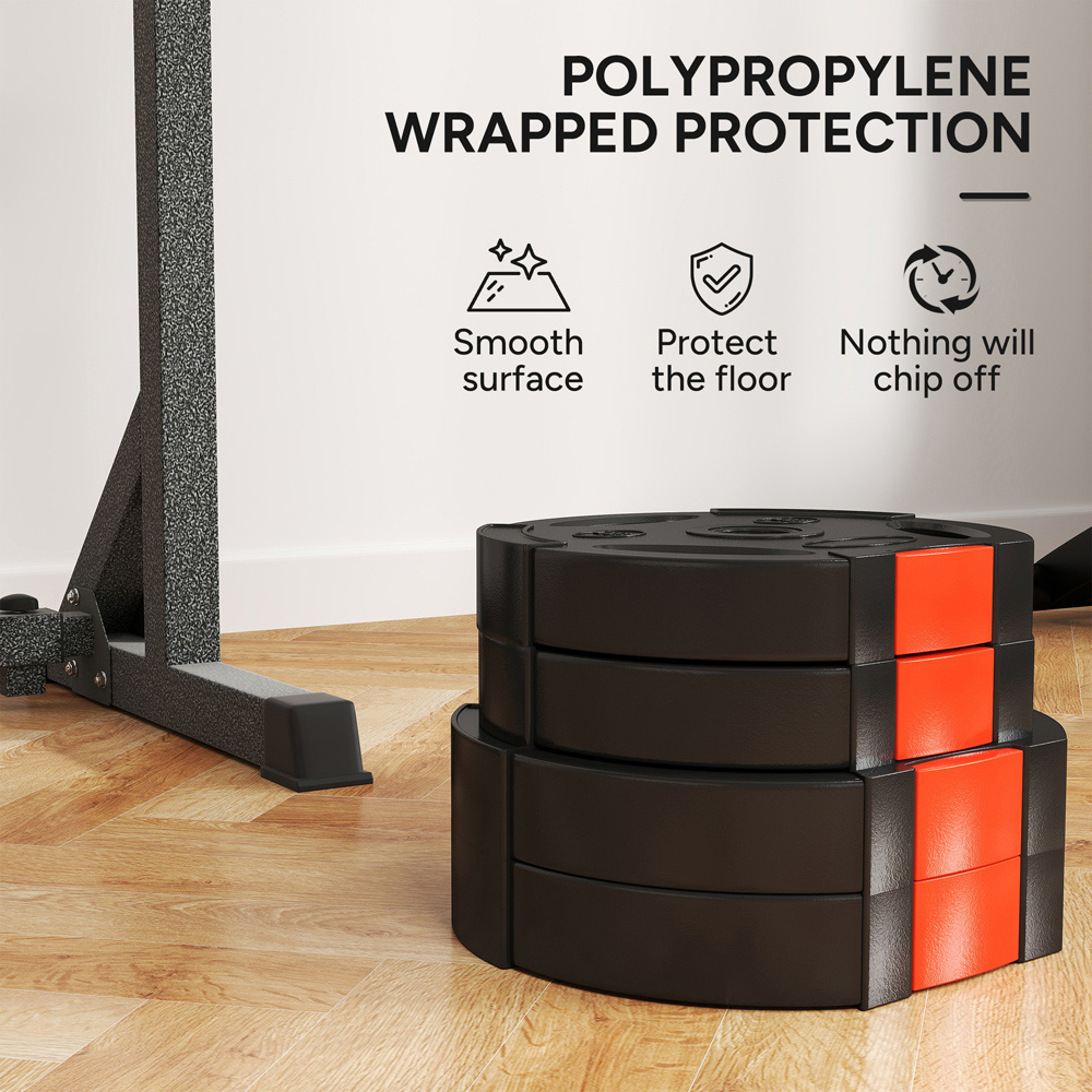 SPORTNOW Black Weight Plates Set 4 Pack Image 6