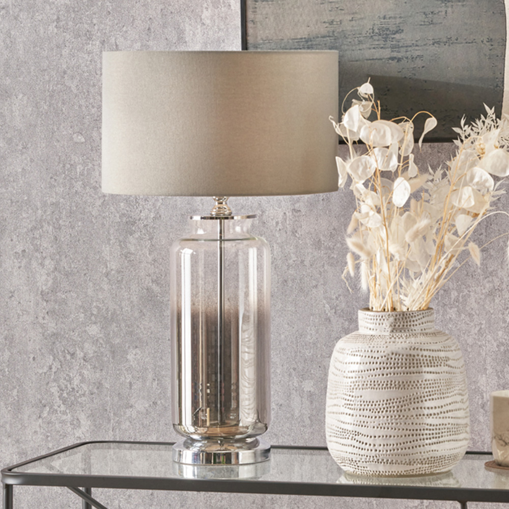 Pacific Lifestyle Vivienne Grey Ombre Glass Table Lamp Image 2
