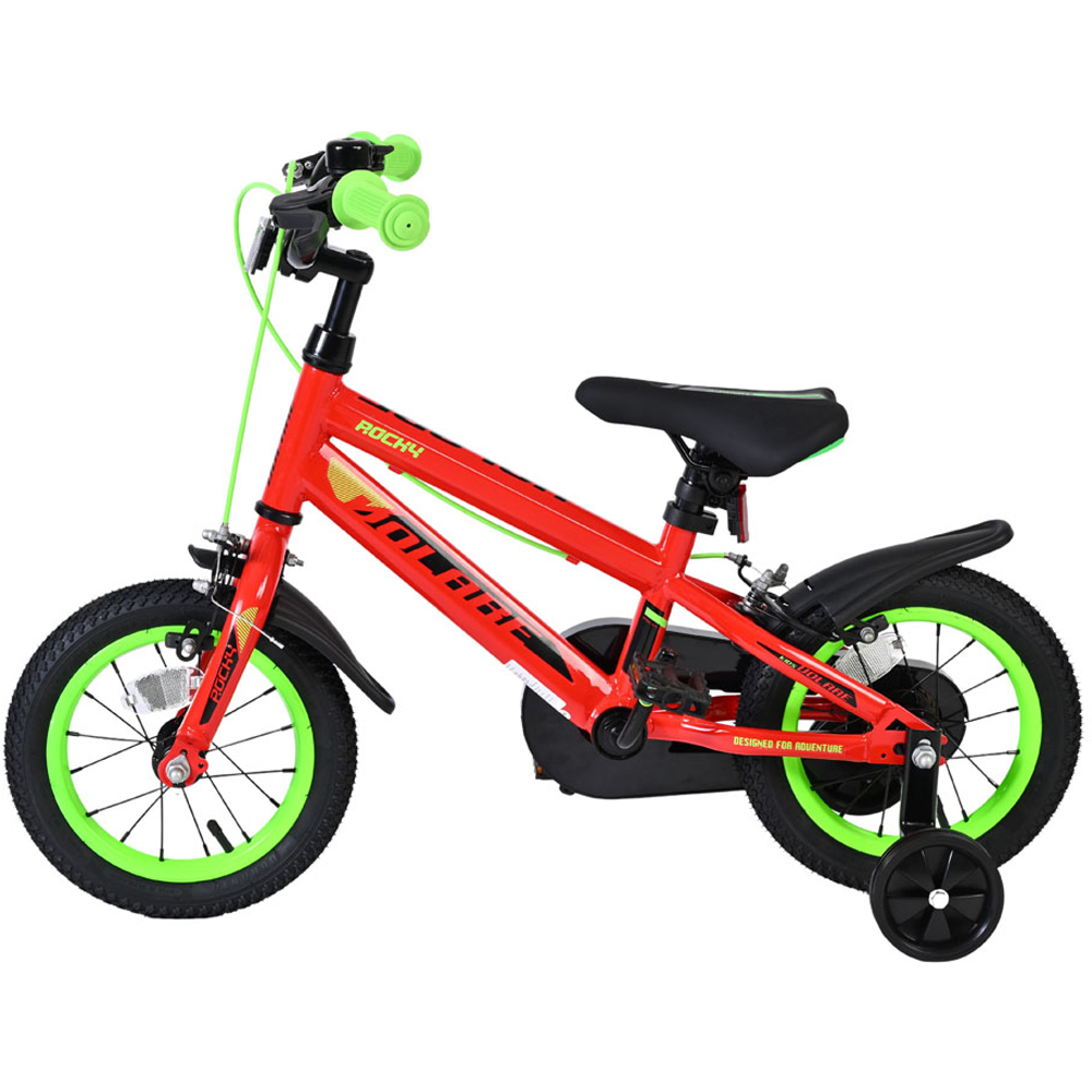 Volare Rocky Kids 12 inch Red Bike with Stabilisers Image 5