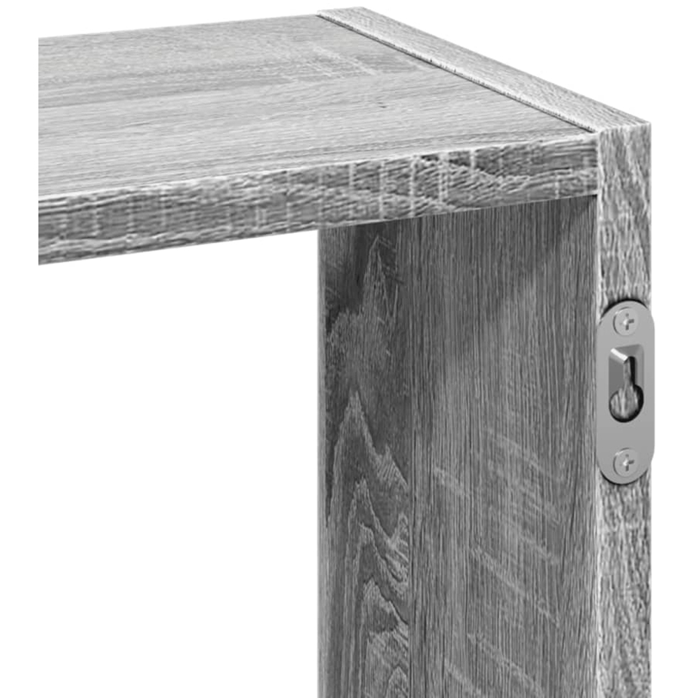 vidaXL 6 Open Shelf Grey Sonoma Wall Shelf Image 7