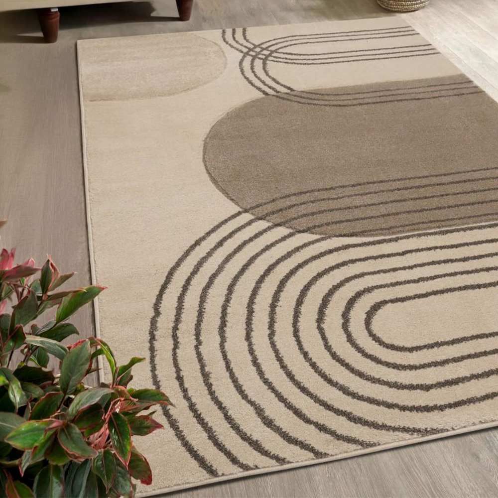 Homemaker Newport Natural Arcs Abstract Rug 160 x 230cm Image 1