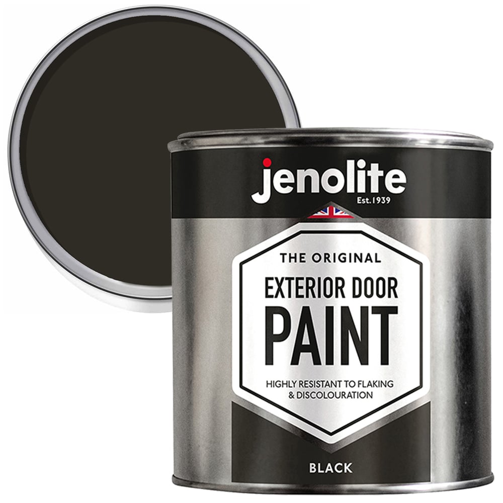 Jenolite Exterior Door Paint Black 1L Image 1