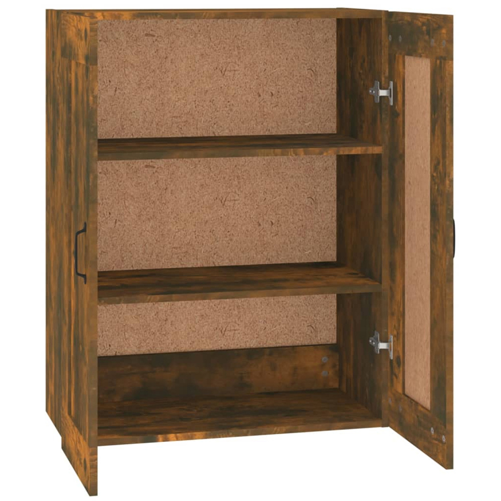 vidaXL 2 Door Smoked Oak Hanging Wall Storage Cabinet Image 4