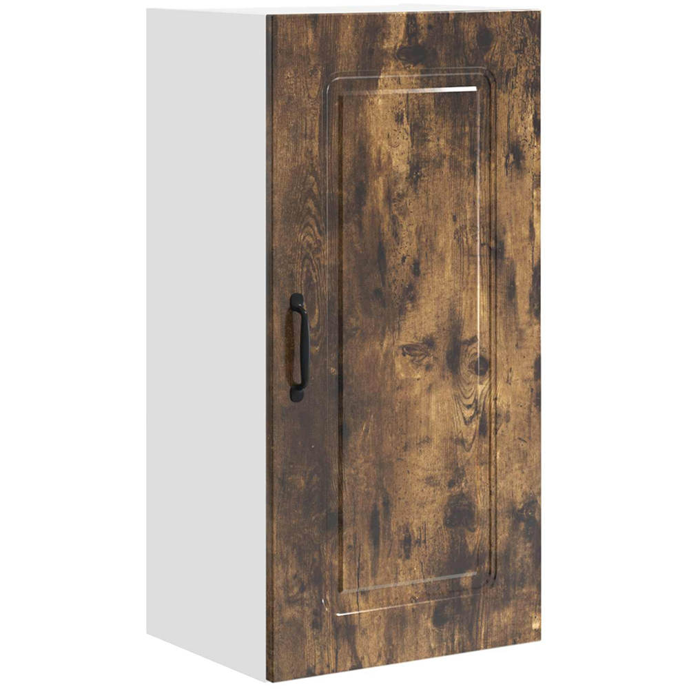 vidaXL Kalmar Single Door Smoked Oak Wall Kitchen Cabinet Image 2