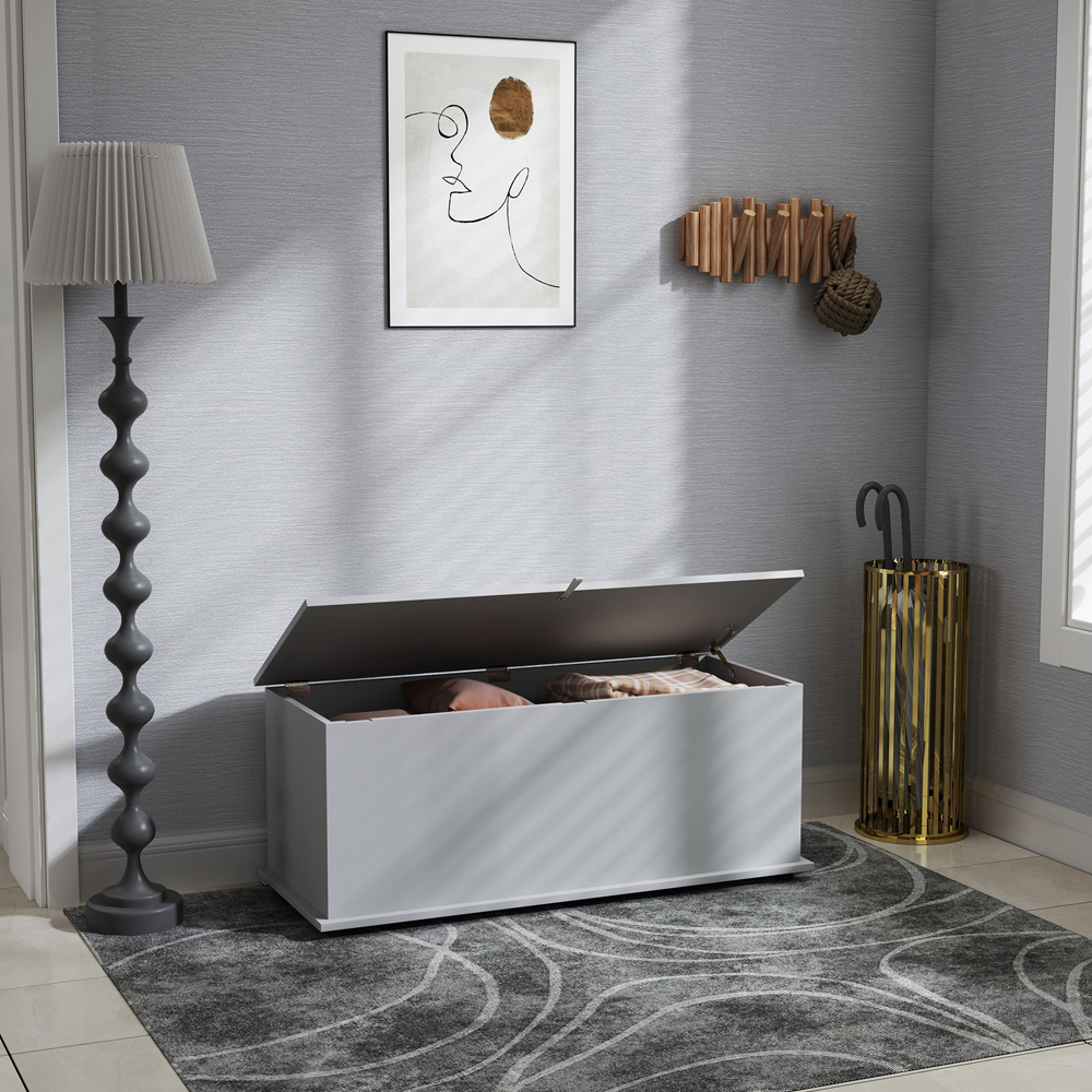 HOMCOM Grey Storage Box with Lid 113L Image 7