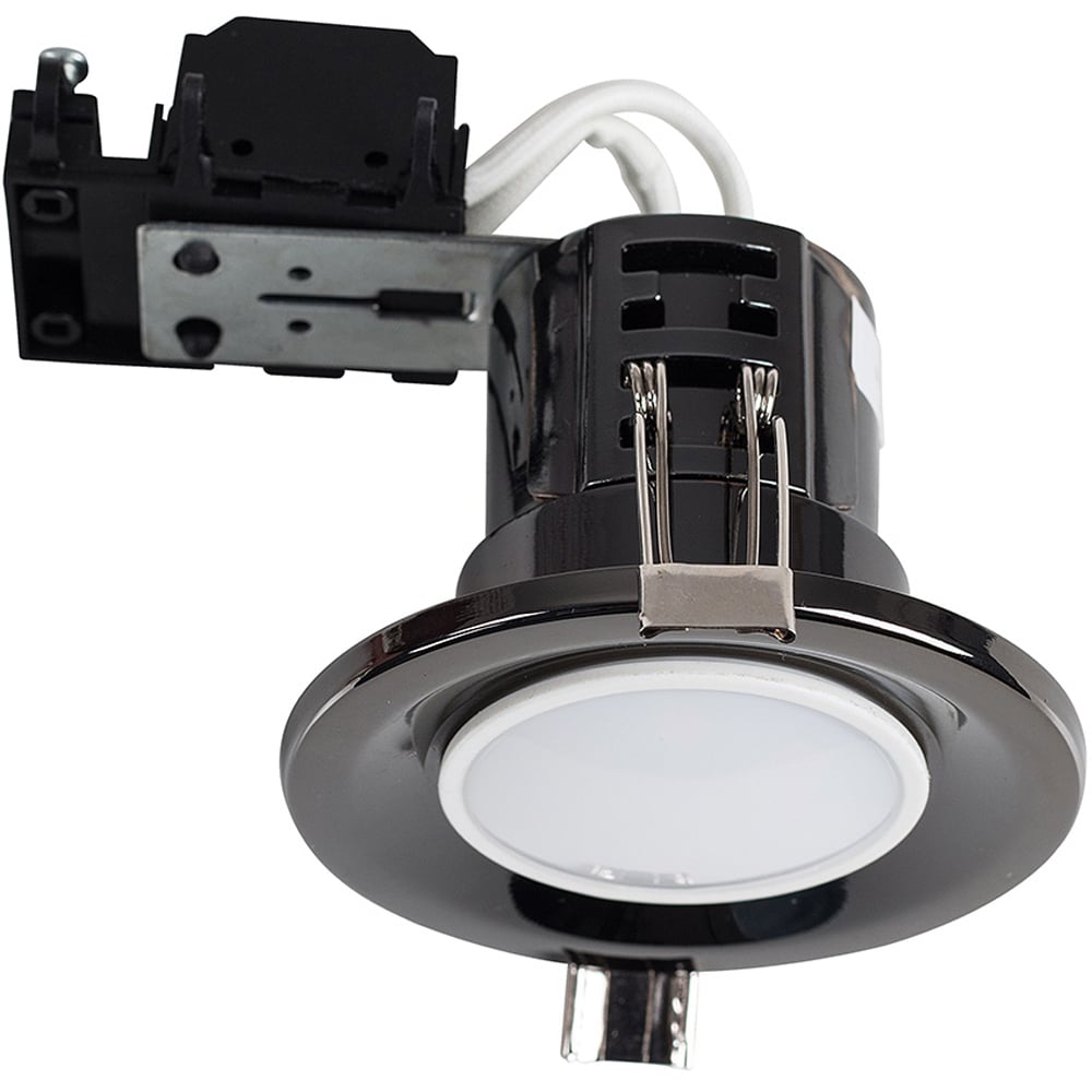 ValueLights Black Chrome Cool WhiteLED Ceiling Downlight 4 Pack Image 1