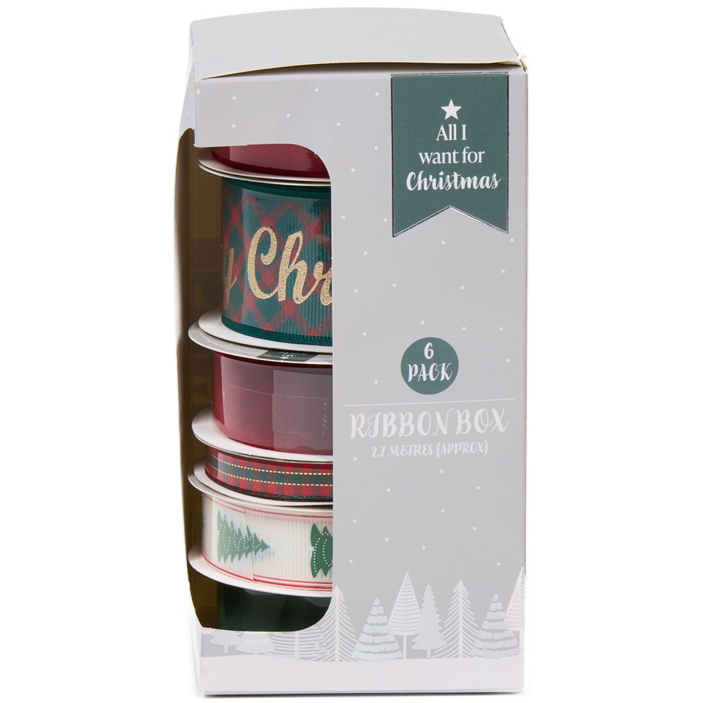 Pack of 6 Traditional Festive Ribbons Image 3