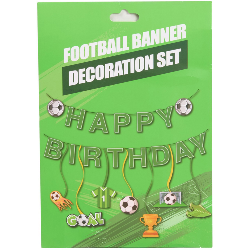 Football Happy Birthday Banner Decoration Set Image 2