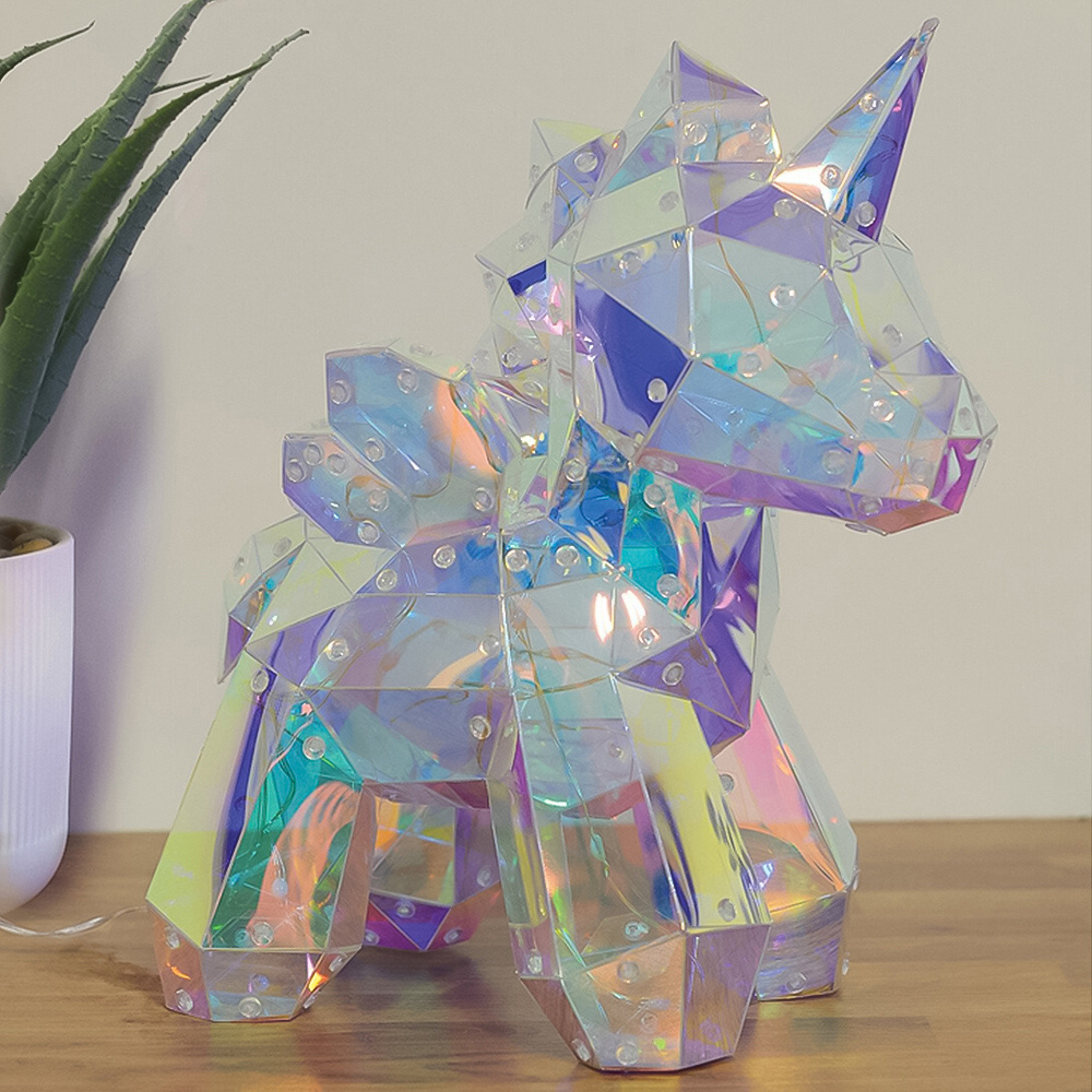 Crystal Effect Iridescent Unicorn Light Image 1