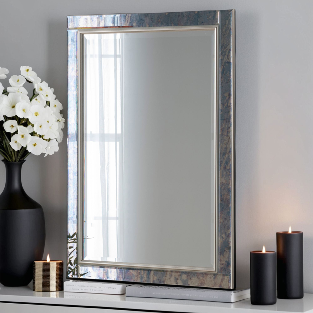 Yearn Gold Brass Anique Mottled Bevelled Mirror 105 x 75cm Image 2