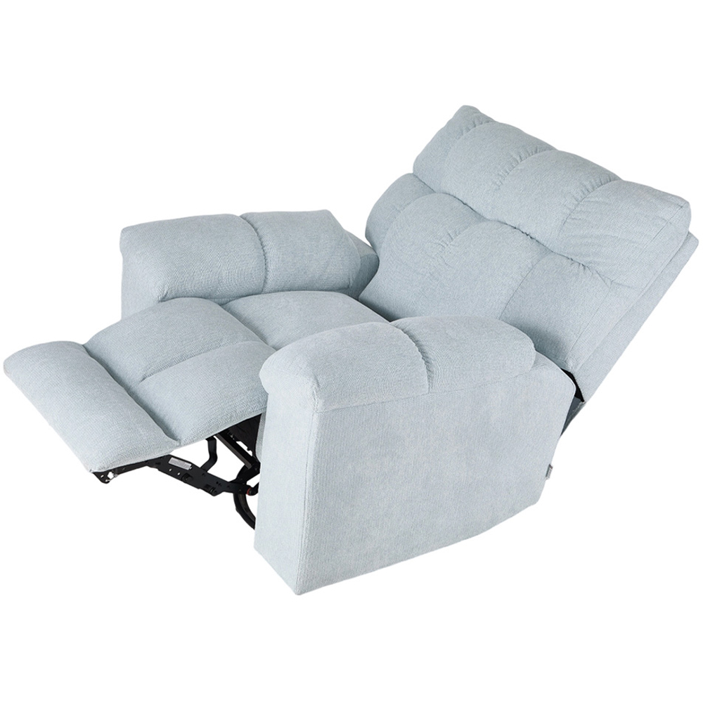Living and Home Blue Chenille 270 Swivel Electric Recliner Chair with USB Charging Image 4