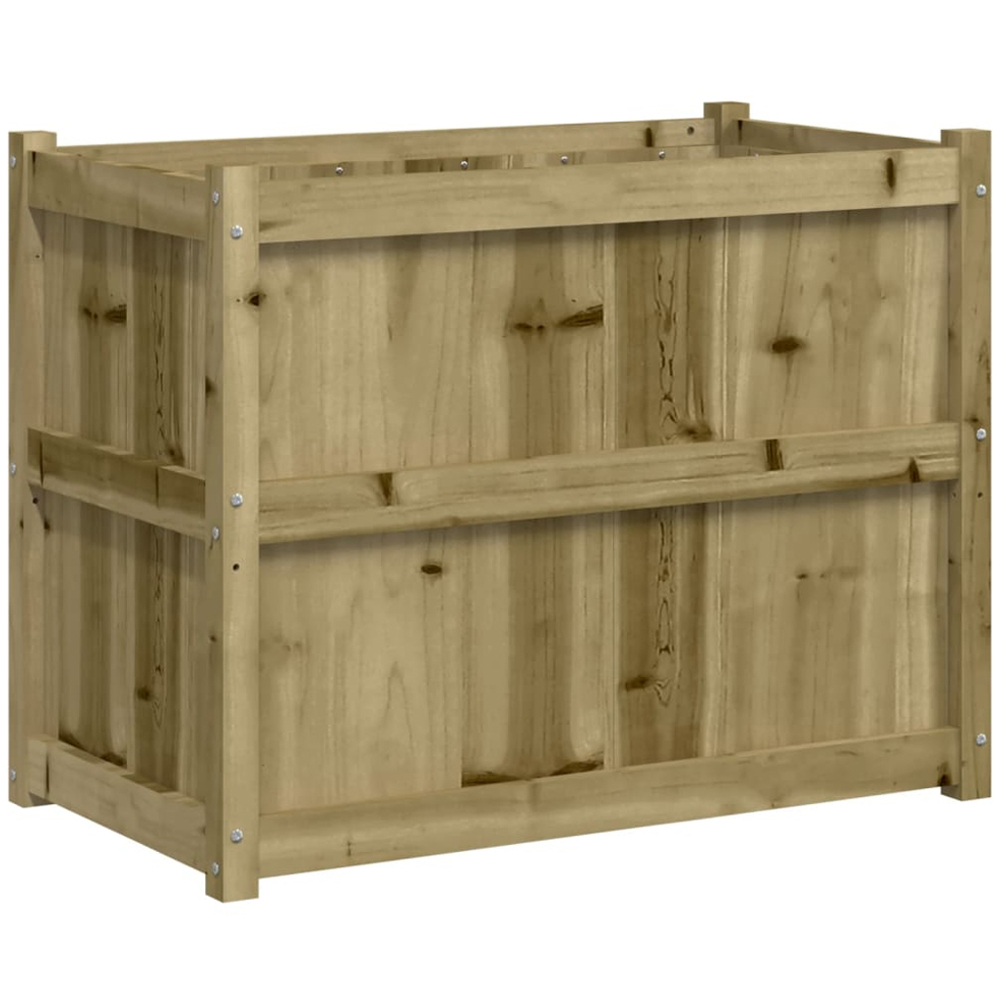 vidaXL Brown Pine Wood Raised Garden Bed 70 x 90 x 50cm Image 4