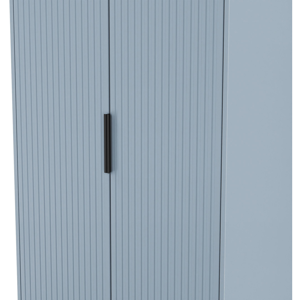 Crowndale Fluted 2 Door Denim Blue Tall Wardrobe Ready Assembled Image 5