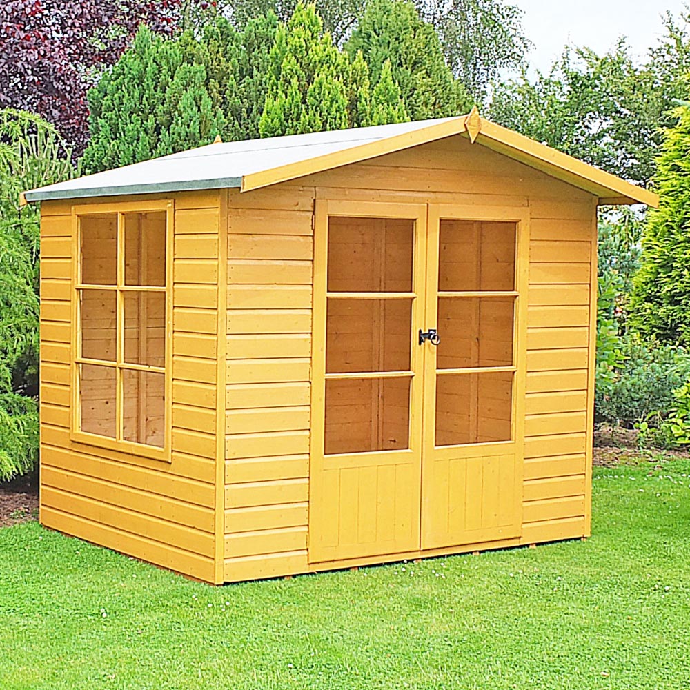 Shire Winton 8 x 6ft Double Door Shiplap Apex Summerhouse Image 2