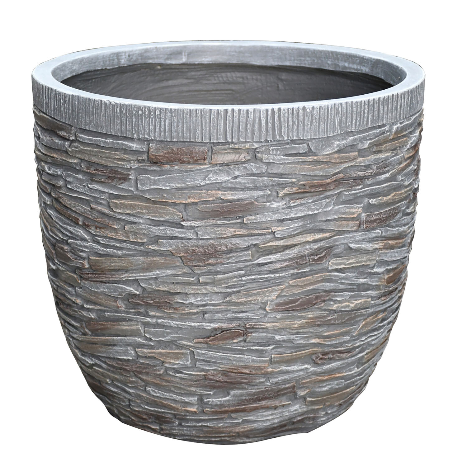 Slate Effect Planter Grey 37.5cm Image