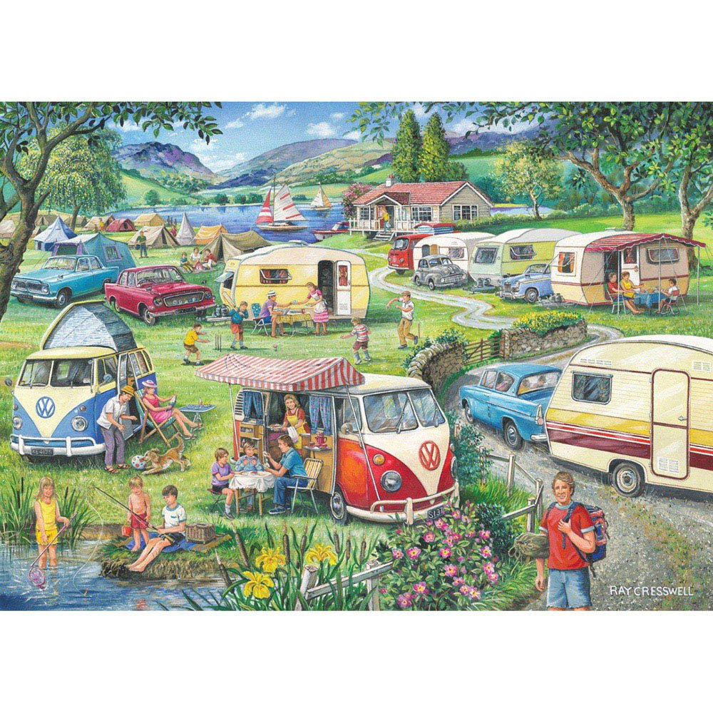 The House of Puzzles Happy Holidays 1000 Piece Jigsaw Puzzle Image