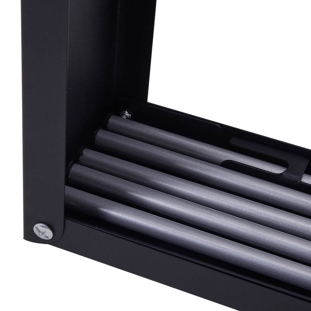 Living and Home Black Wall Mounted Towel Drying Rack Image 5