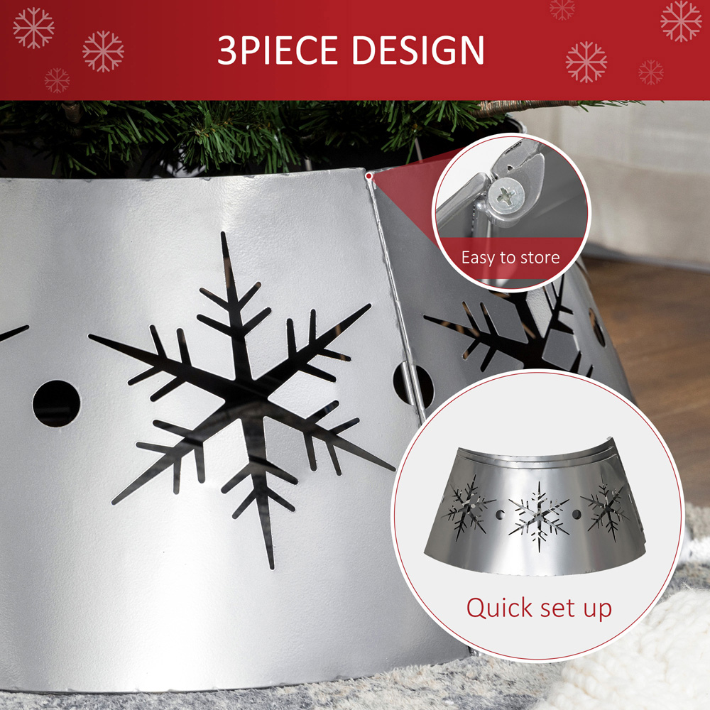 Everglow Hollow Snowflake Pattern Christmas Tree Base Cover Image 6
