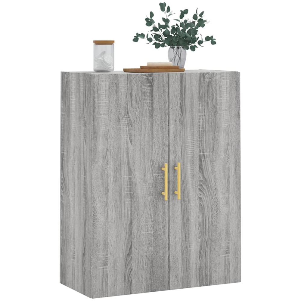 vidaXL 2 Door Grey Sonoma Wall Mounted Cabinet Image 4