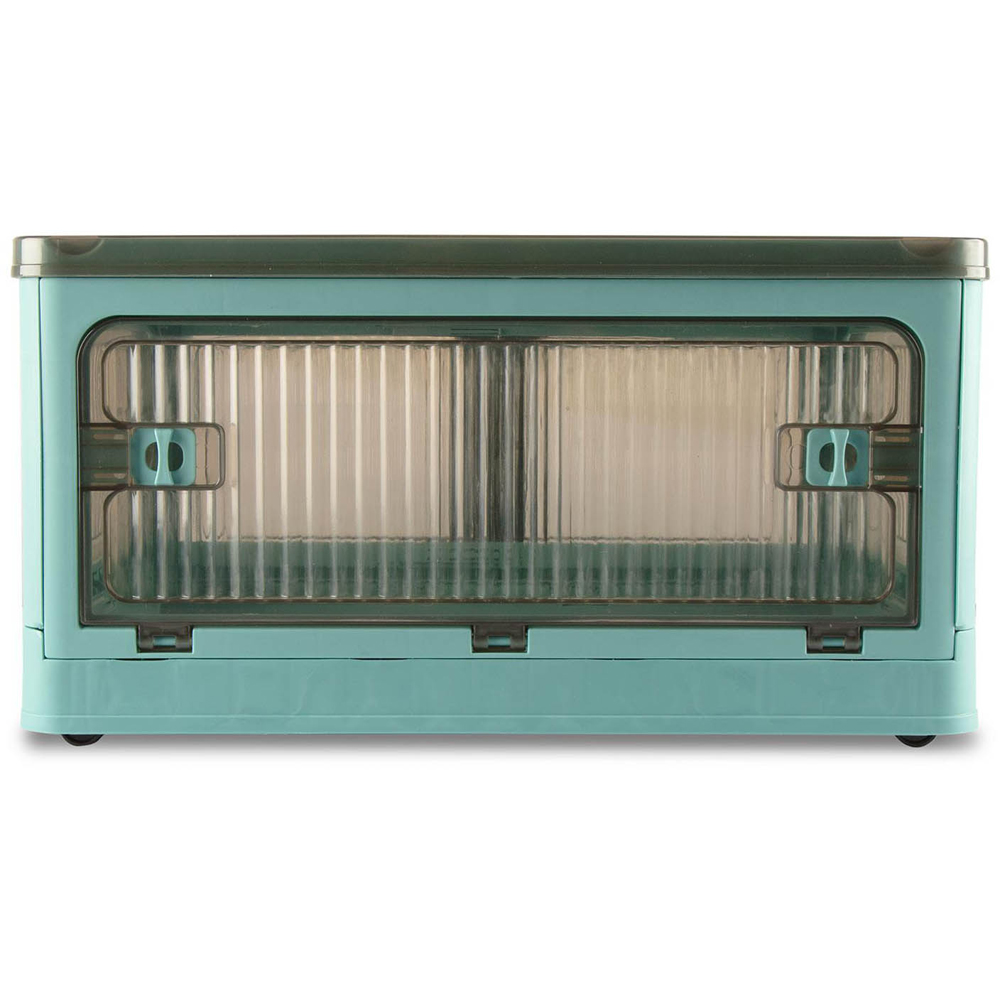 Sewing Online YN8885-BLUE 40L 5 Door Blue Plastic Stackable Storage Box with Wheels Image 3