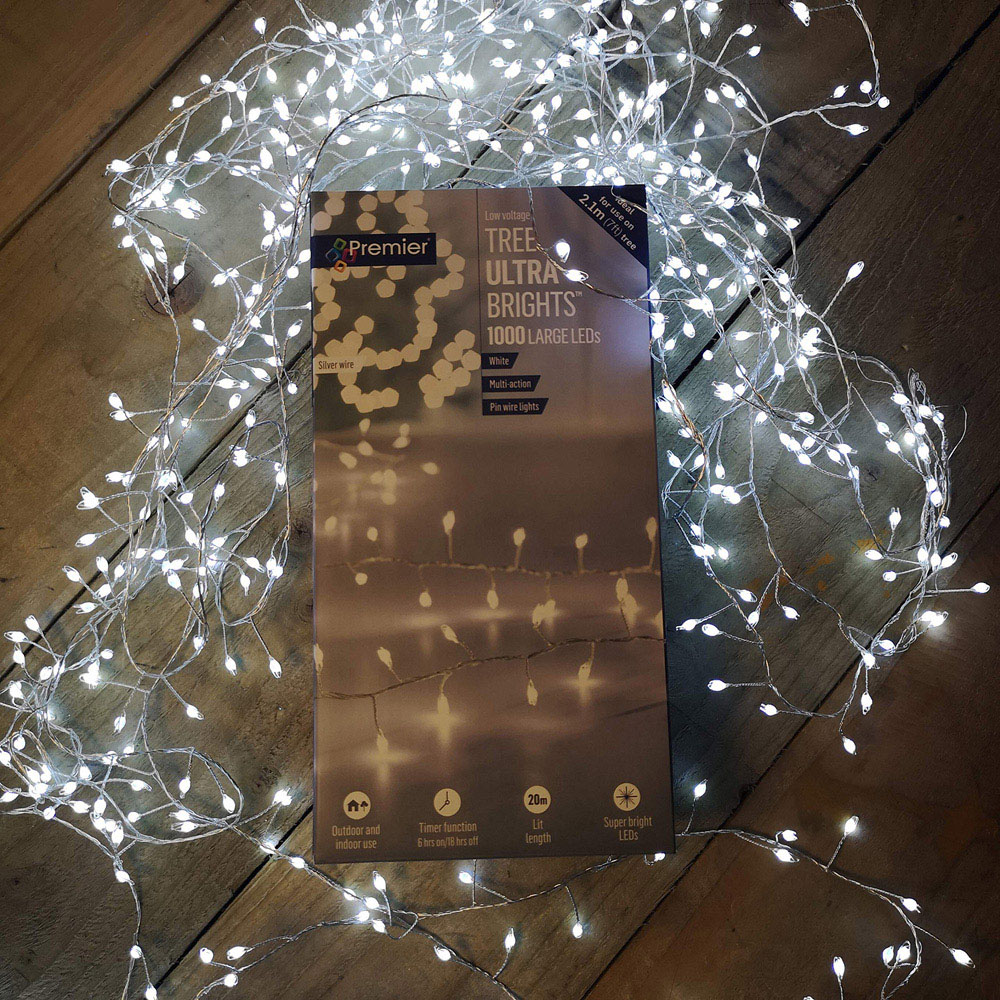 Premier 1000 Cool White LED Christmas String Light 20m Image 7