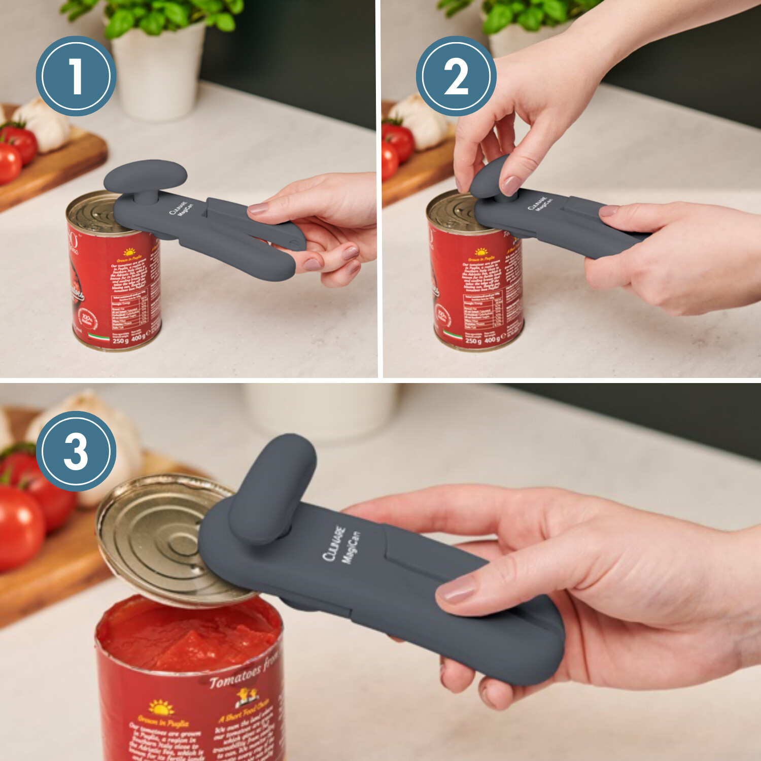 Culinare MagiCan Stainless Steel Can Opener Grey Image 9