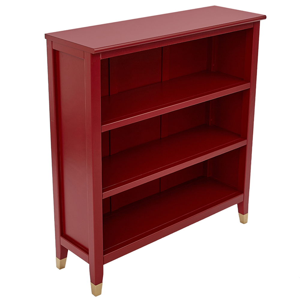Palazzi 3 Shelves Red Bookcase Image 4