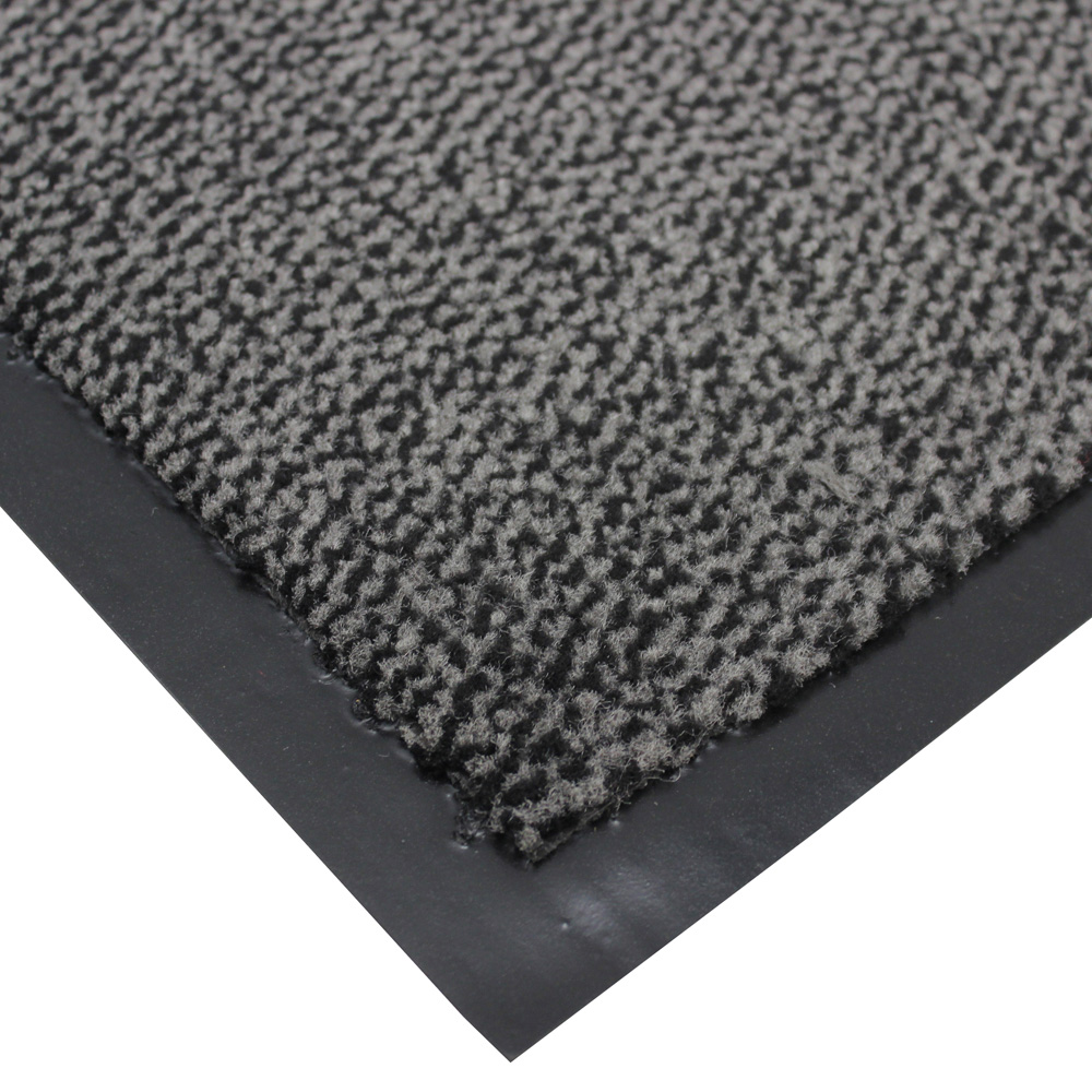 JVL Commodore Grey and Black Barrier Doormat Image 2