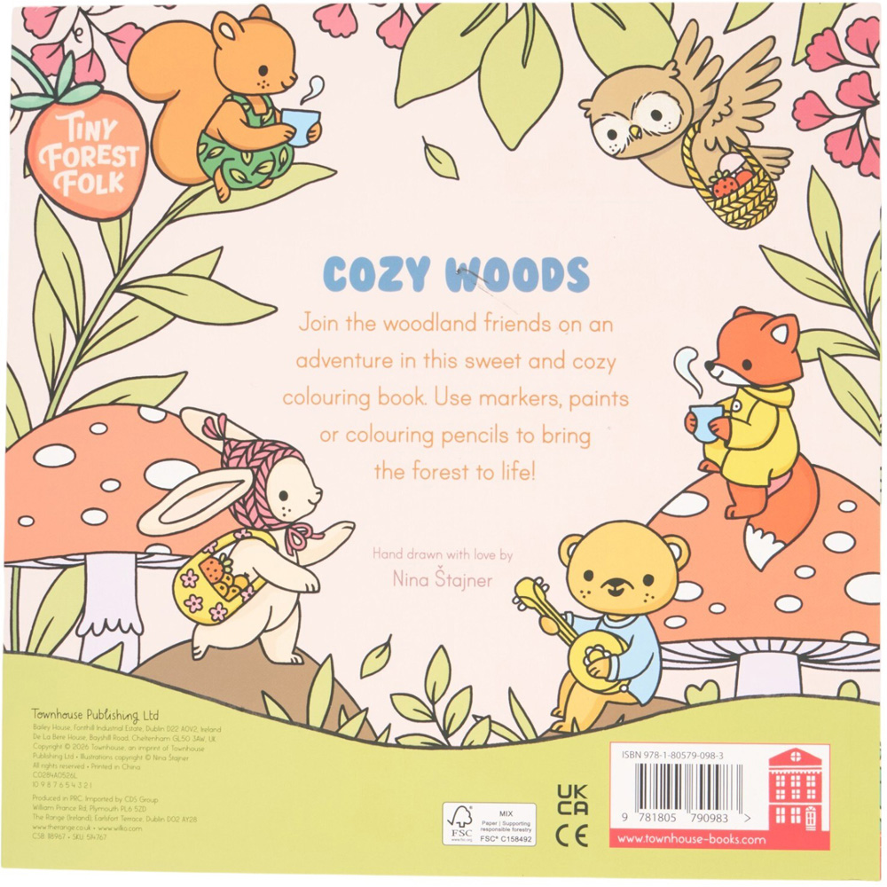 Tiny Forest Folk Cozy Colouring Book Image 3