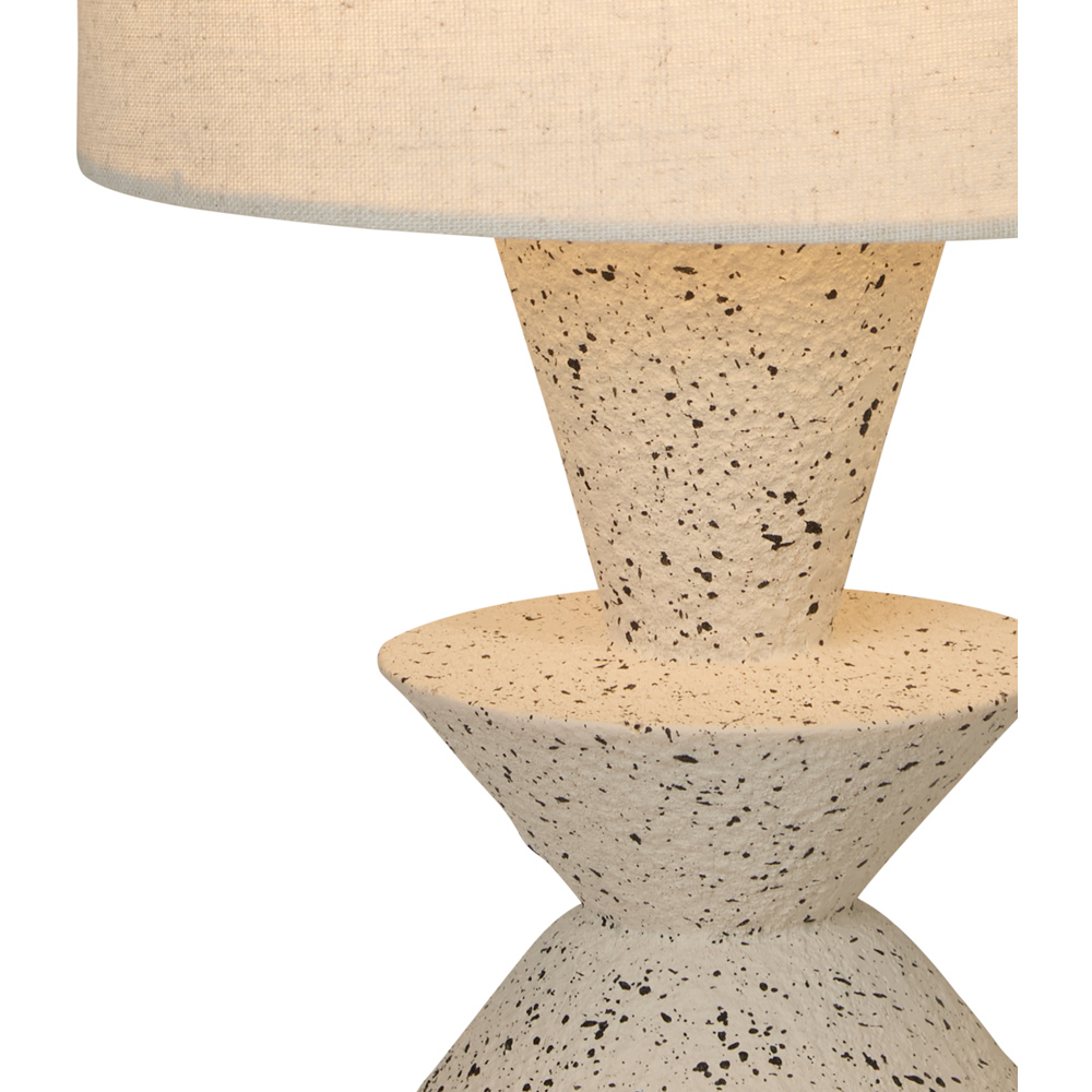 Lighting Collection Conway Natural Shade Stone Finish Table Ceramic Table Lamp Image 4