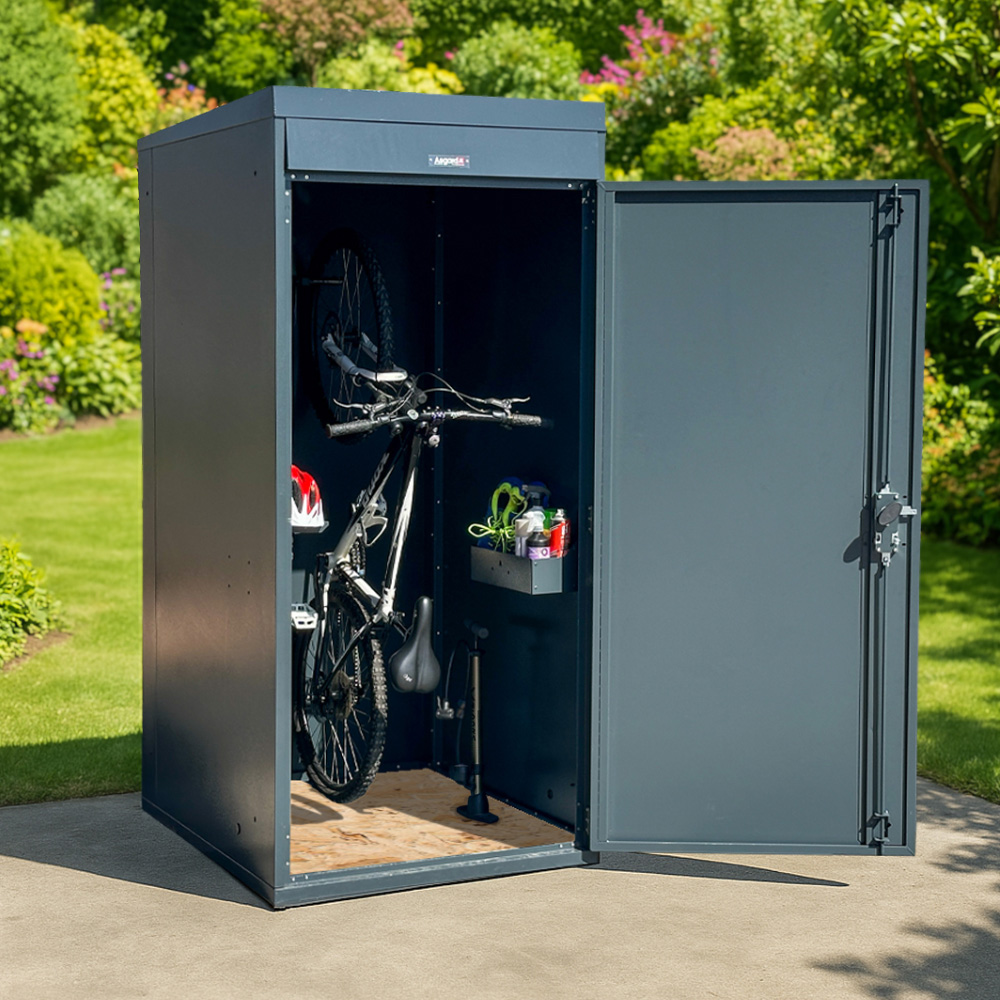 Asgard 2.6 x 3.6ft Cream Vertical Bike Locker Image 2