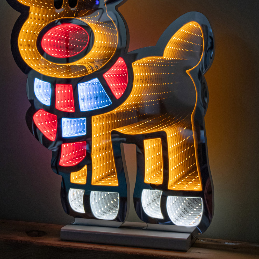 Samuel Alexander Multicoloured LED Reindeer Infinity Christmas Decoration 60cm Image 6