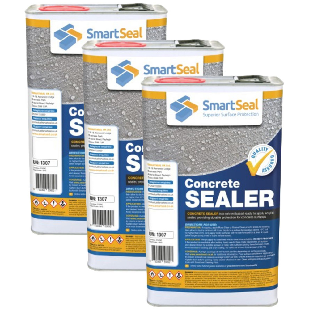 SmartSeal External Concrete Sealer 5L 3 Pack Image 1
