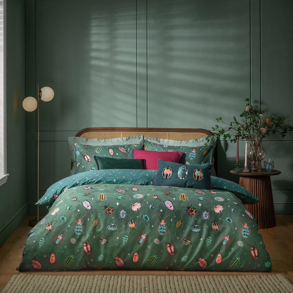furn. Beetalis Double Insect Multicolour Duvet Set Image 4