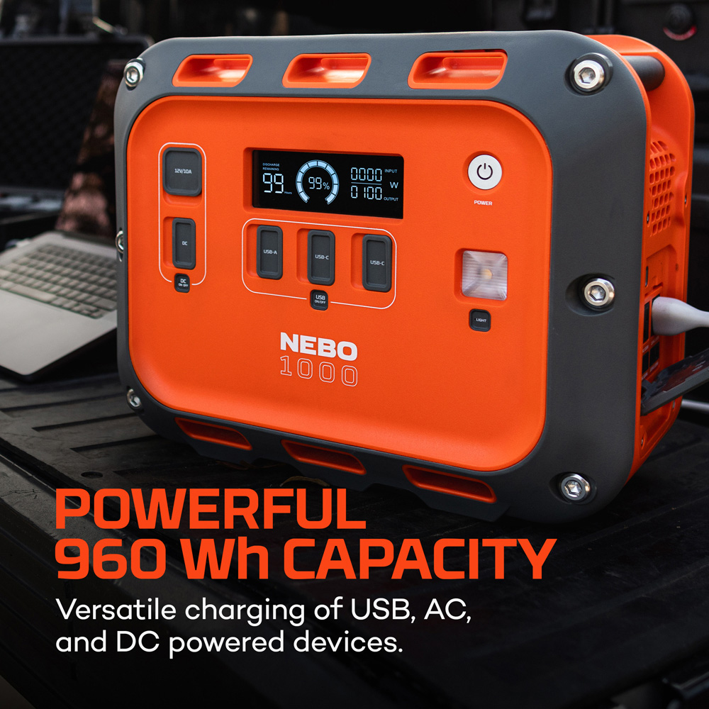 Nebo Intrepid 1000 LFP Rugged Portable Power Station with AC Outlets 960Wh Image 6