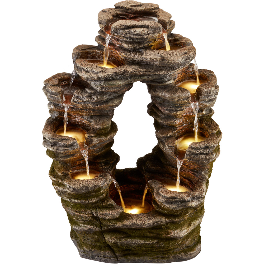 Garden Gear Serenity Double Sided Rock Cascade Water Feature Image 1