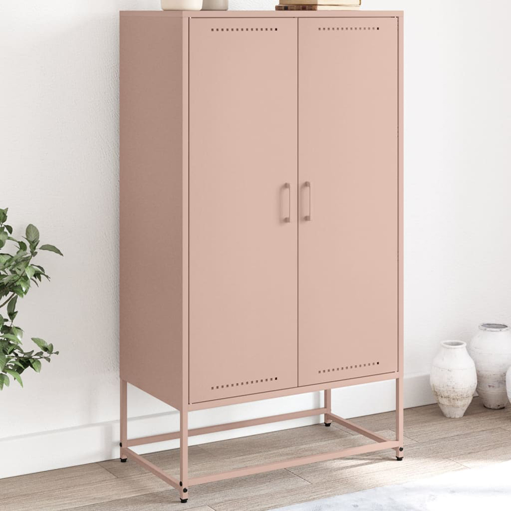 vidaXL 2 Door Pink Industrial Highboard Image 1