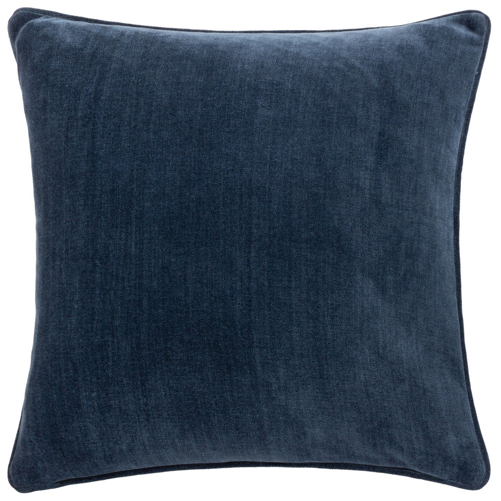 Yard Navy Heavy Chenille Reversible Cushion Image 1