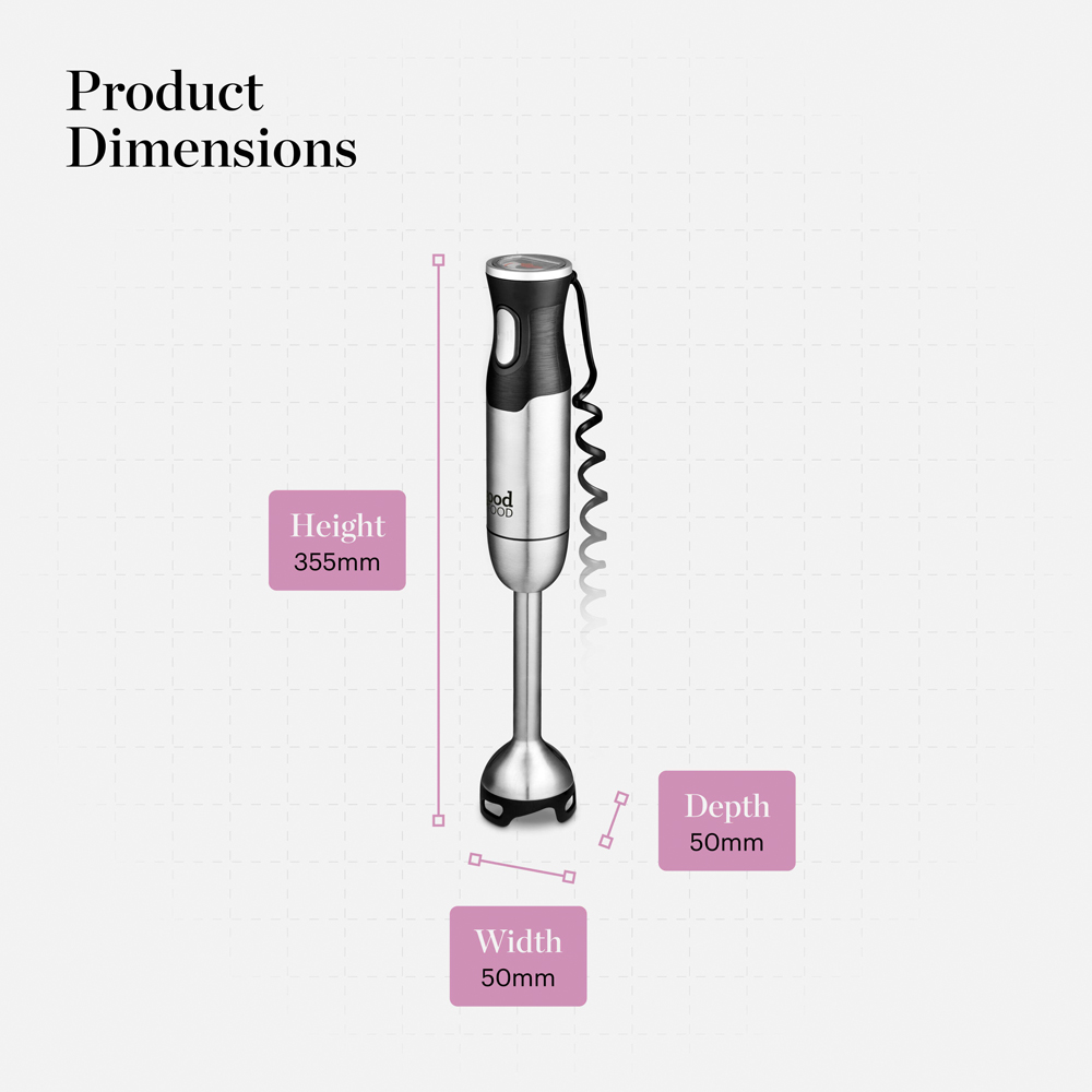 Good Food GF12012 5 in 1 Hand Blender Stainless Steel 1000W Image 9