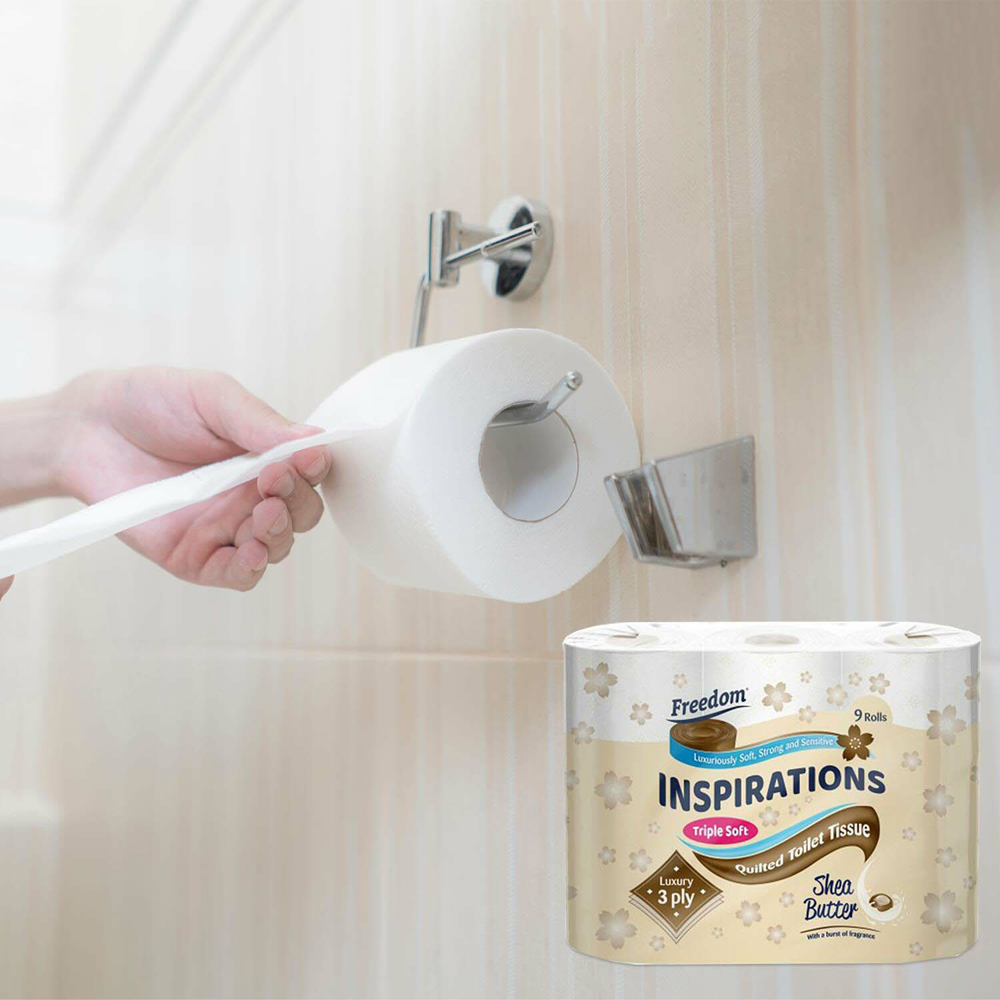 Freedom Inspirations Quilted Shea Butter Toilet Paper 135 Rolls 3 Ply Image 5