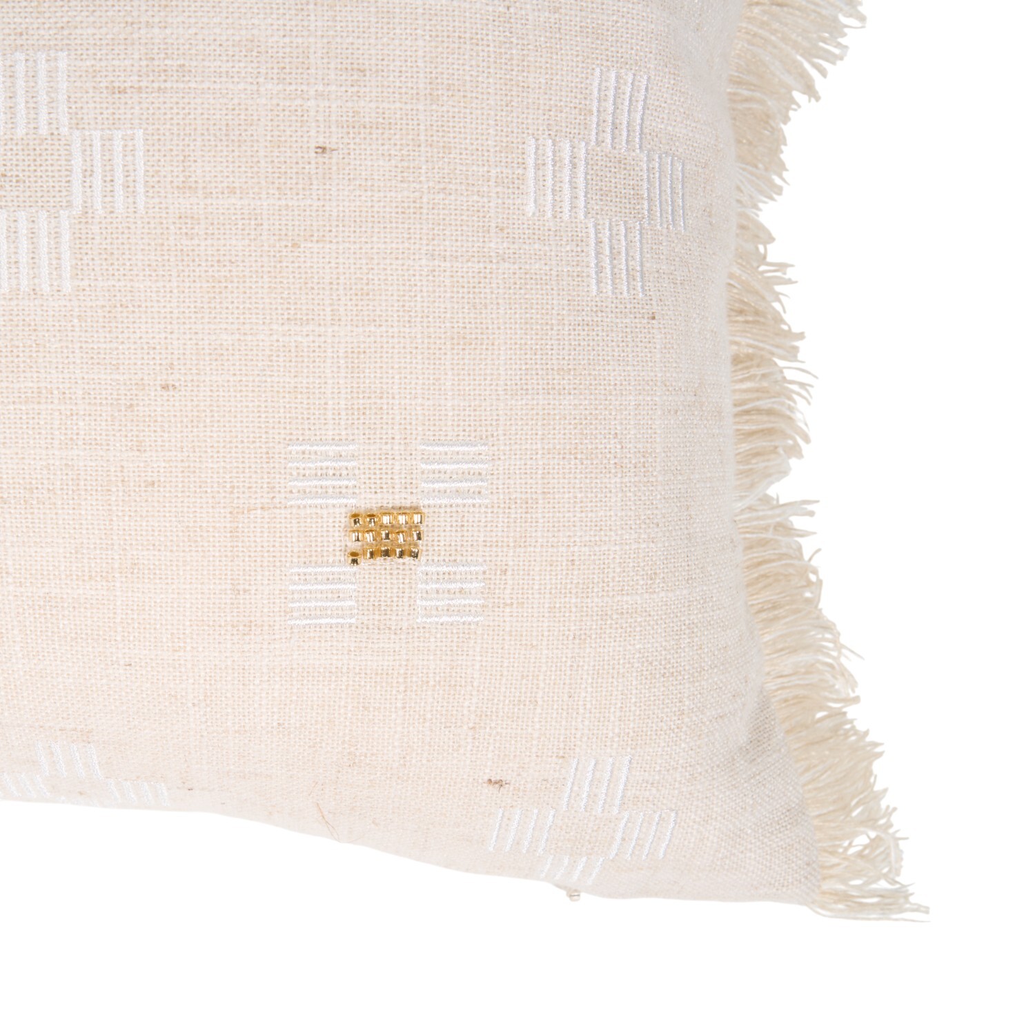 Kacie Embellished Cushion Beige Image 4