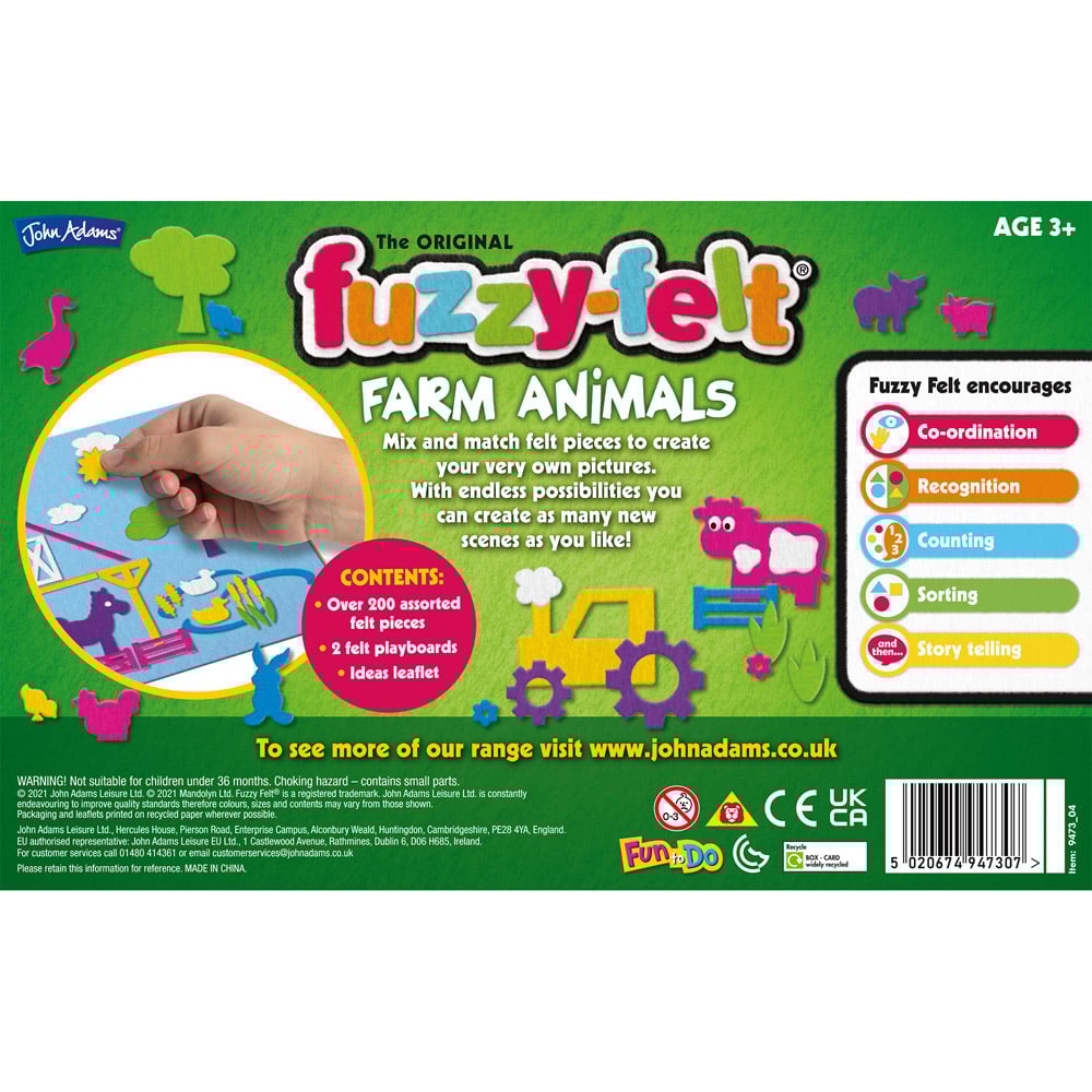 John Adams Fuzzy Felt Farm Animals Drawer Set Image 6