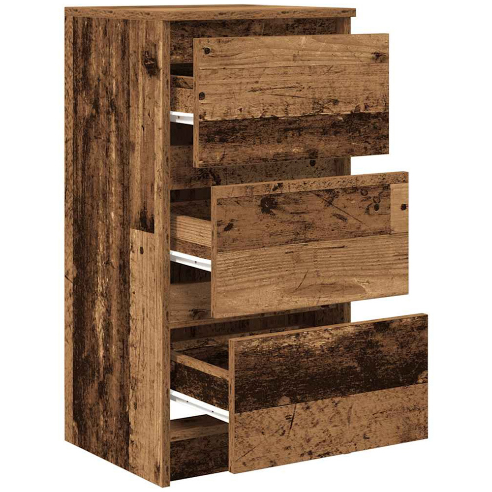 vidaXL 3 Drawer Old Wood Sideboard Image 5