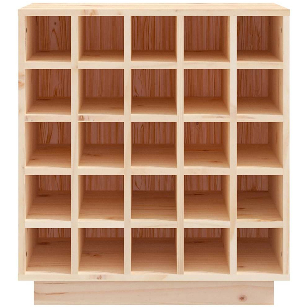 vidaXL 25 Bottle Natural Brown Freestanding Wine Cabinet Image 4