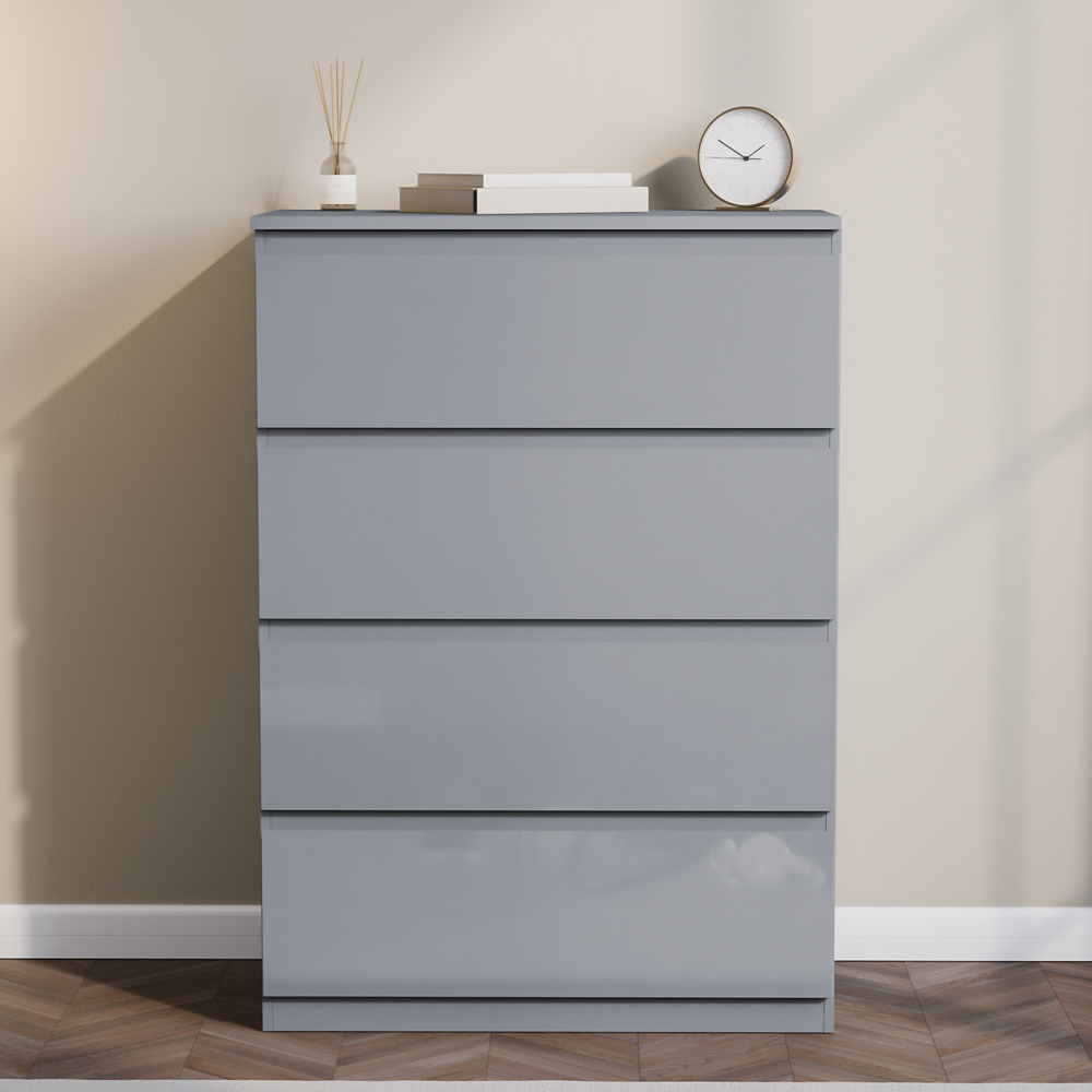 VIDA DESIGNS Glinton 4 Drawer Grey Chest of Drawers Image 3