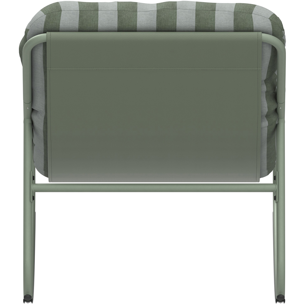 Charles Bentley Porto Green Stripe Olefin Fabric Garden Rocking Chair Image 4