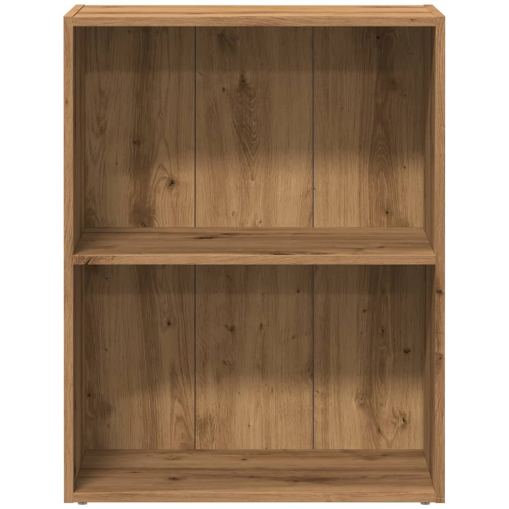 vidaXL 2 Shelf Artisian Oak Bookcase Image 3