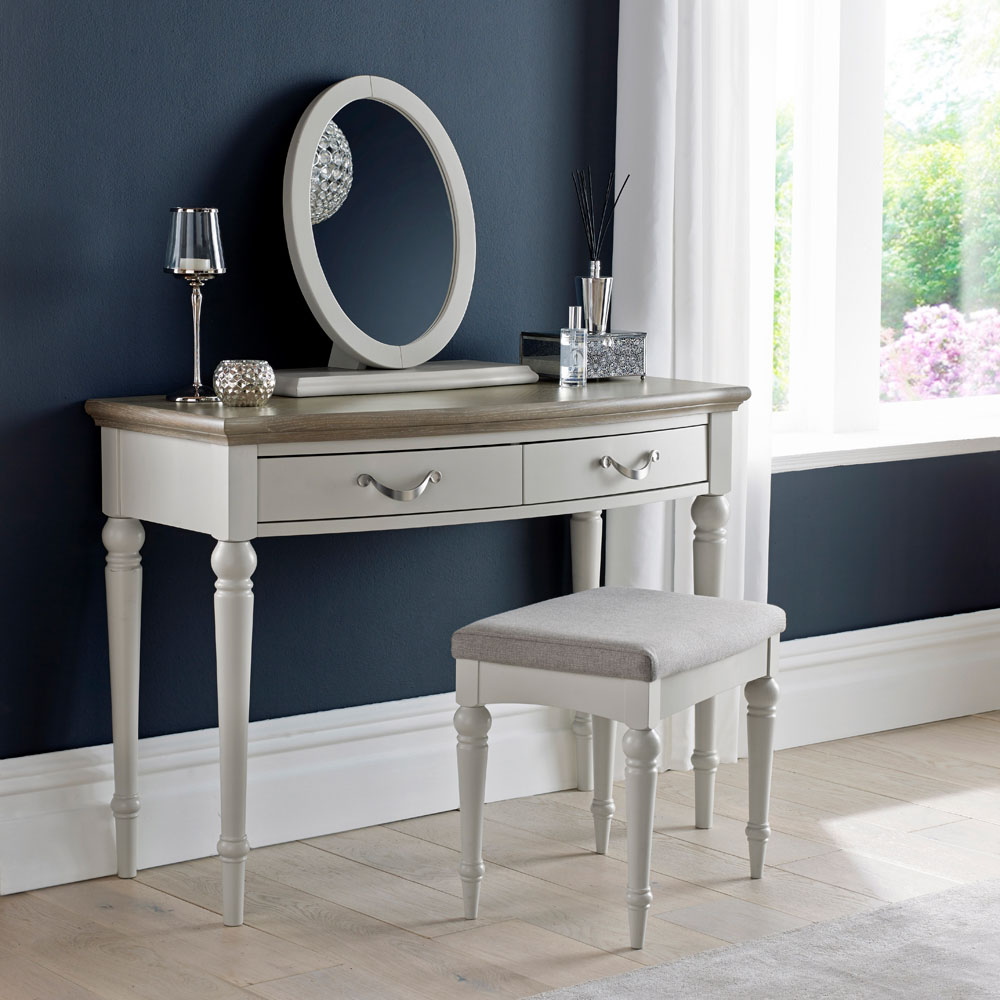 Bentley Designs Montreux Pebble Grey Fabric Stool Image 5