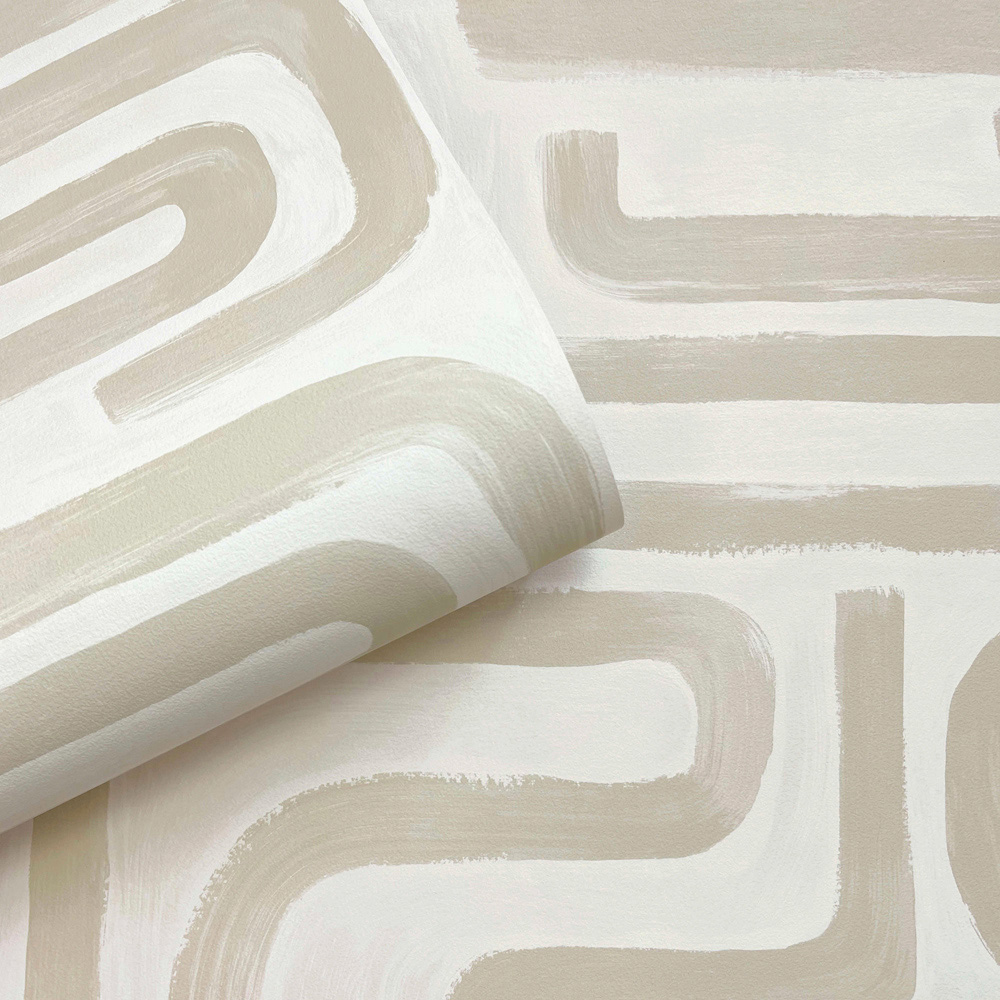 Holden Decor Brushed Geo Neutral Wallpaper Image 2