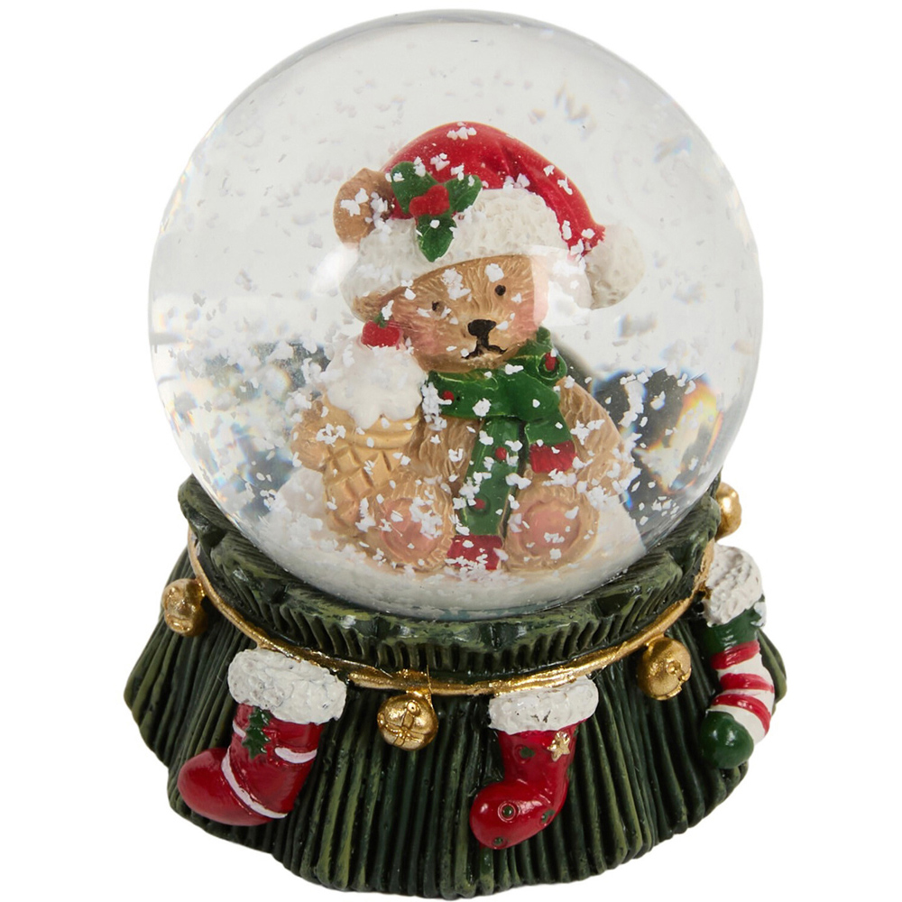 Mini Festive Bear Snow Globe Image 2